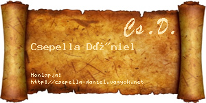Csepella Dániel névjegykártya